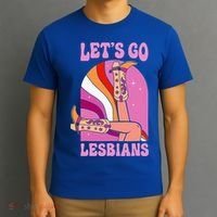 LetS Go Lesbians Lgbtq Lesbian Pride Month T-Shirt thumb 3