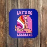 LetS Go Lesbians Lgbtq Lesbian Pride Month Coaster thumb 0