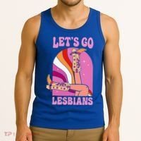 LetS Go Lesbians Lgbtq Lesbian Pride Month Tank Top thumb 3