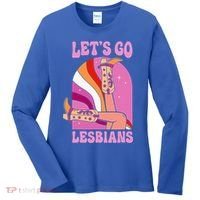 LetS Go Lesbians Lgbtq Lesbian Pride Month Women's Long Sleeve Shirt thumb 0
