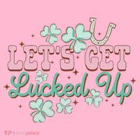 Lets Get Lucked Up St Patricks Shamrock Irish Lucky Vibes Coaster thumb 2