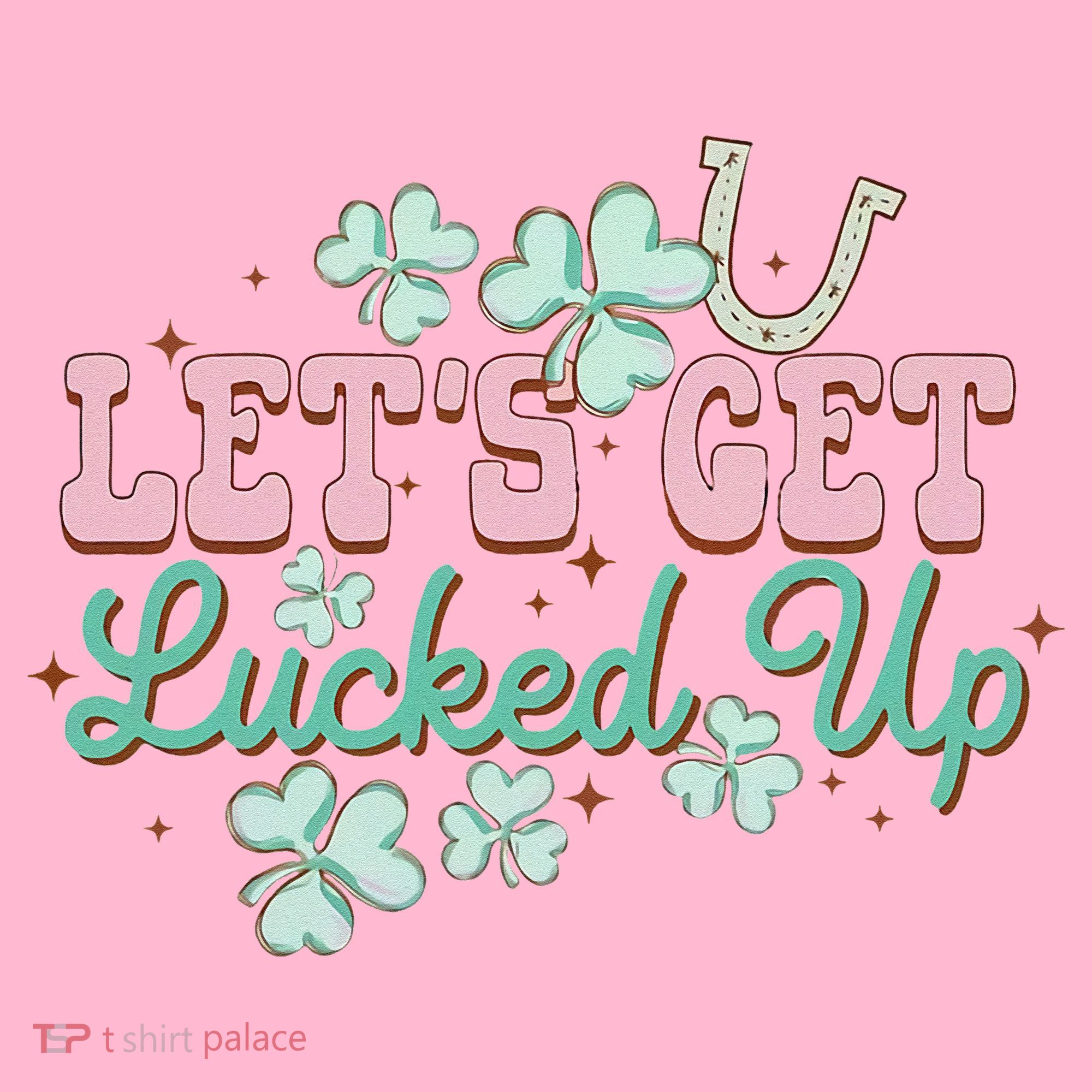 Lets Get Lucked Up St Patricks Shamrock Irish Lucky Vibes Coaster