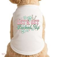 Lets Get Lucked Up St Patricks Shamrock Irish Lucky Vibes Doggie Tank thumb 0