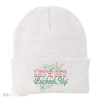 Lets Get Lucked Up St Patricks Shamrock Irish Lucky Vibes Beanie thumb 0