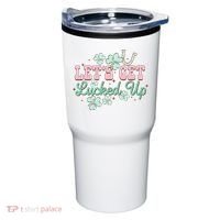 Lets Get Lucked Up St Patricks Shamrock Irish Lucky Vibes Tumbler thumb 0