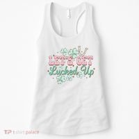 Lets Get Lucked Up St Patricks Shamrock Irish Lucky Vibes Women's Tank Top thumb 0