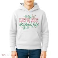 Lets Get Lucked Up St Patricks Shamrock Irish Lucky Vibes Kids Hoodie thumb 4