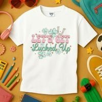 Lets Get Lucked Up St Patricks Shamrock Irish Lucky Vibes Kids T-Shirt thumb 3