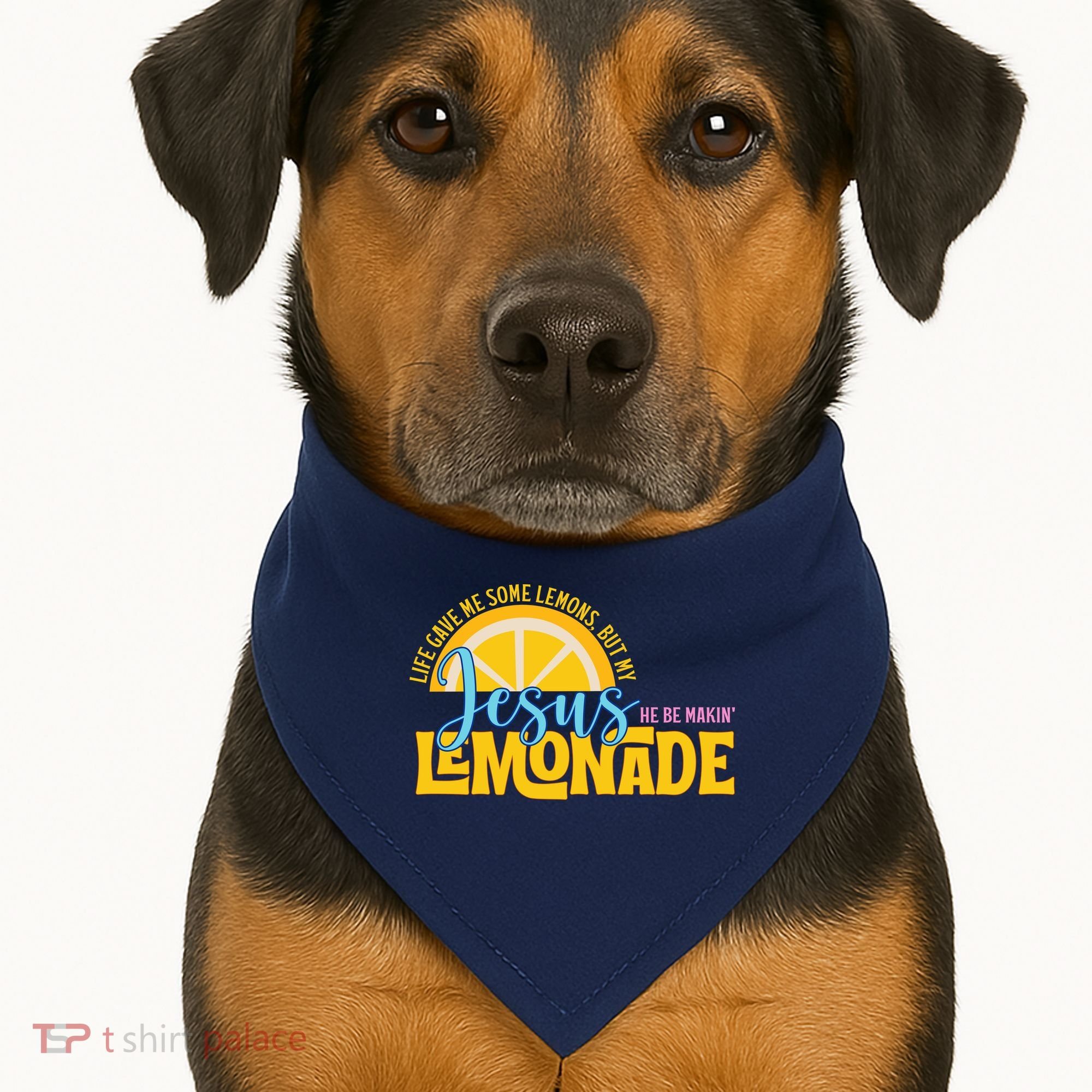 Life Gave Me Some Lemonds My Jesus Making Lemonade USA-Made Doggie Bandana