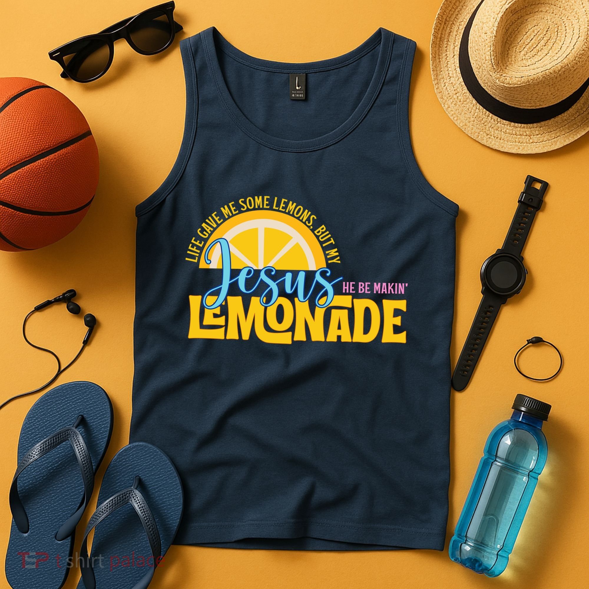 Life Gave Me Some Lemonds My Jesus Making Lemonade Tank Top