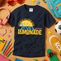 Life Gave Me Some Lemonds My Jesus Making Lemonade Kids T-Shirt thumb 3