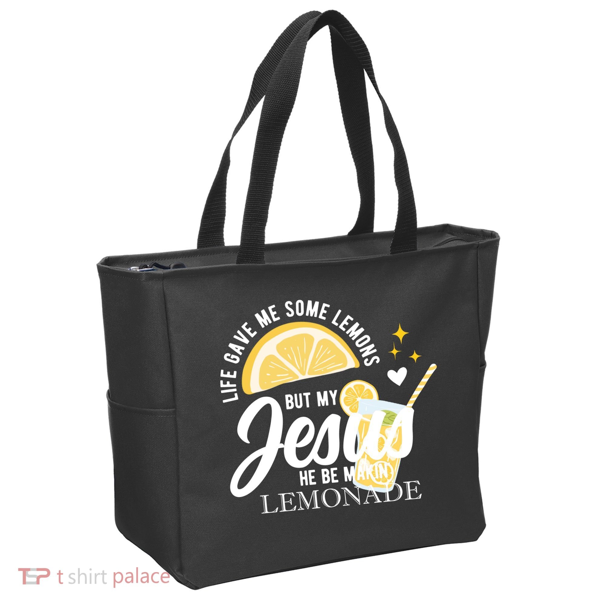 Life Gave Me Lemons But My Jesus Makes Lemonade Tote Bag