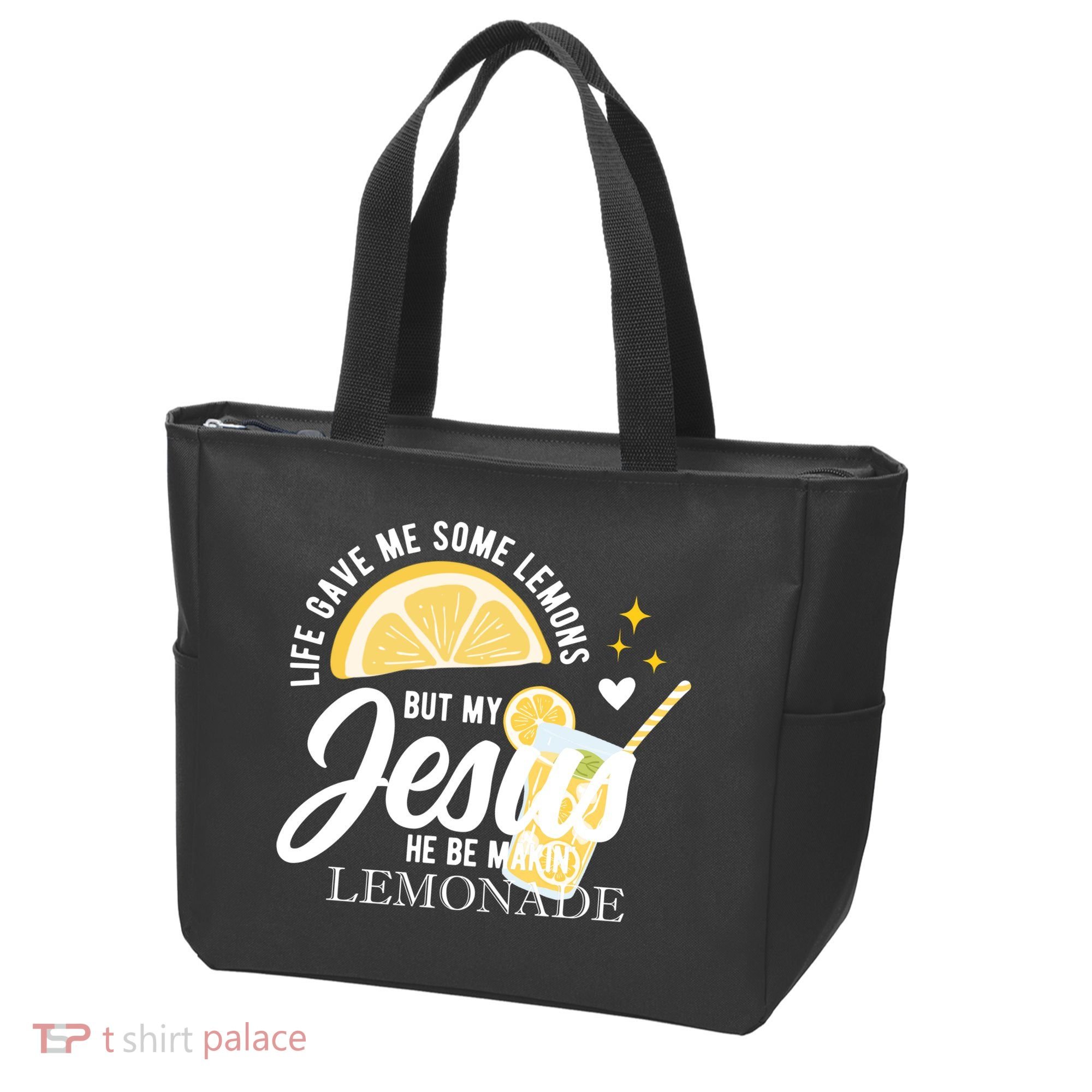 Life Gave Me Lemons But My Jesus Makes Lemonade Tote Bag