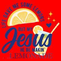 Life Gave Me Lemons But My Jesus Makes Lemonade Santa Hat thumb 1