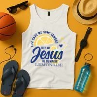 Life Gave Me Lemons But My Jesus Makes Lemonade Tank Top thumb 4