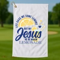 Life Gave Me Lemons But My Jesus Makes Lemonade Golf Towel thumb 1