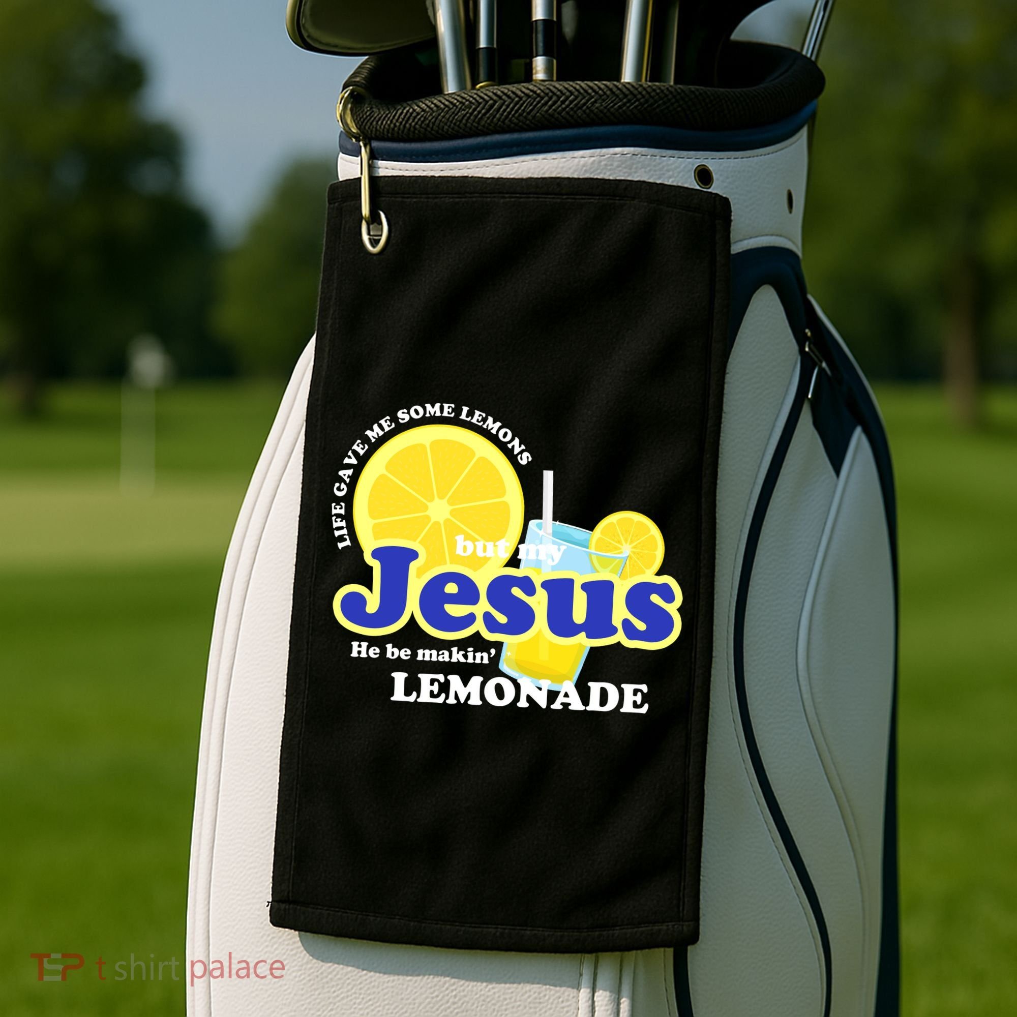 Life Gave Me Some Lemons Jesus Lemonade Christian Quote Golf Towel