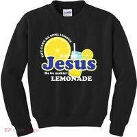 Life Gave Me Some Lemons Jesus Lemonade Christian Quote Kids Sweatshirt thumb 0