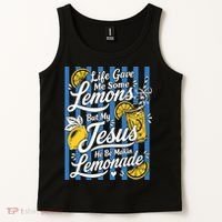 Life Gave Me Lemons Jesus Makes Lemonade Tank Top thumb 2