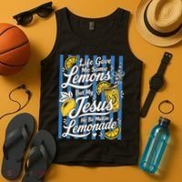 Life Gave Me Lemons Jesus Makes Lemonade Tank Top thumb 4