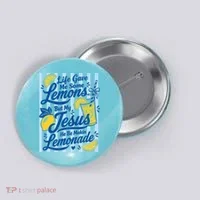 Life Gave Me Lemons Jesus Makes Lemonade Button thumb 0