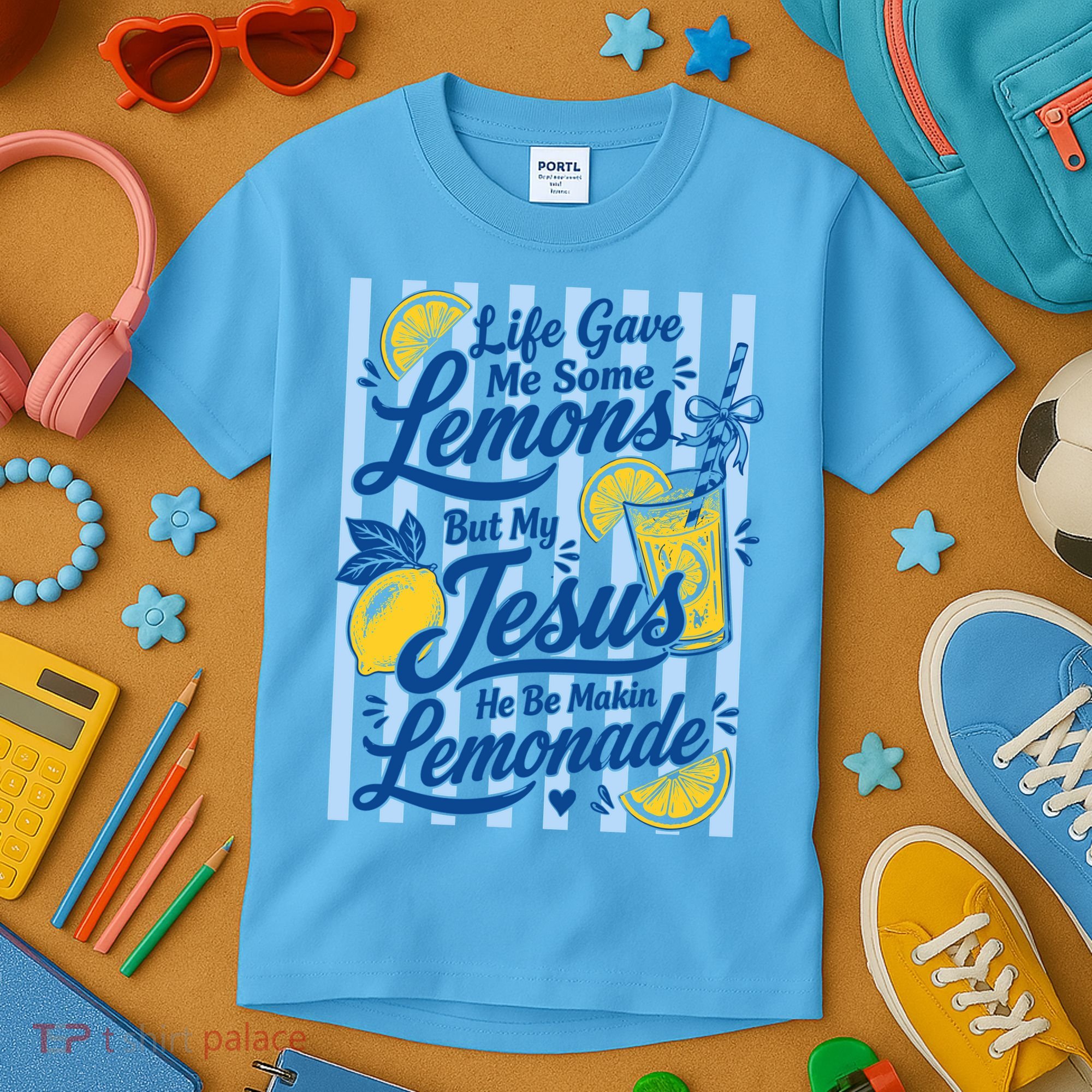 Life Gave Me Lemons Jesus Makes Lemonade Kids T-Shirt