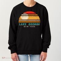 Lake George Ny Product Meaningful Gift Distressed Sunset Lake George Print Gift Women's Sweatshirt thumb 0
