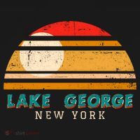 Lake George Ny Product Meaningful Gift Distressed Sunset Lake George Print Gift Doggie Tank thumb 4
