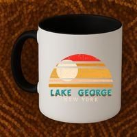 Lake George Ny Product Meaningful Gift Distressed Sunset Lake George Print Gift Coffee Mug thumb 2