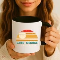 Lake George Ny Product Meaningful Gift Distressed Sunset Lake George Print Gift Coffee Mug thumb 3