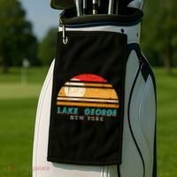 Lake George Ny Product Meaningful Gift Distressed Sunset Lake George Print Gift Golf Towel thumb 2