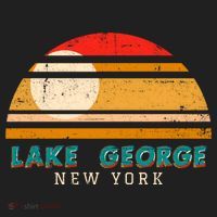 Lake George Ny Product Meaningful Gift Distressed Sunset Lake George Print Gift Golf Towel thumb 3