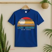 Lake George Ny Product Meaningful Gift Distressed Sunset Lake George Print Gift T-Shirt thumb 2