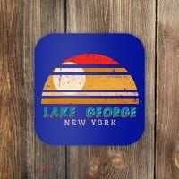 Lake George Ny Product Meaningful Gift Distressed Sunset Lake George Print Gift Coaster thumb 0