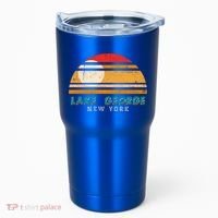 Lake George Ny Product Meaningful Gift Distressed Sunset Lake George Print Gift Tumbler thumb 0