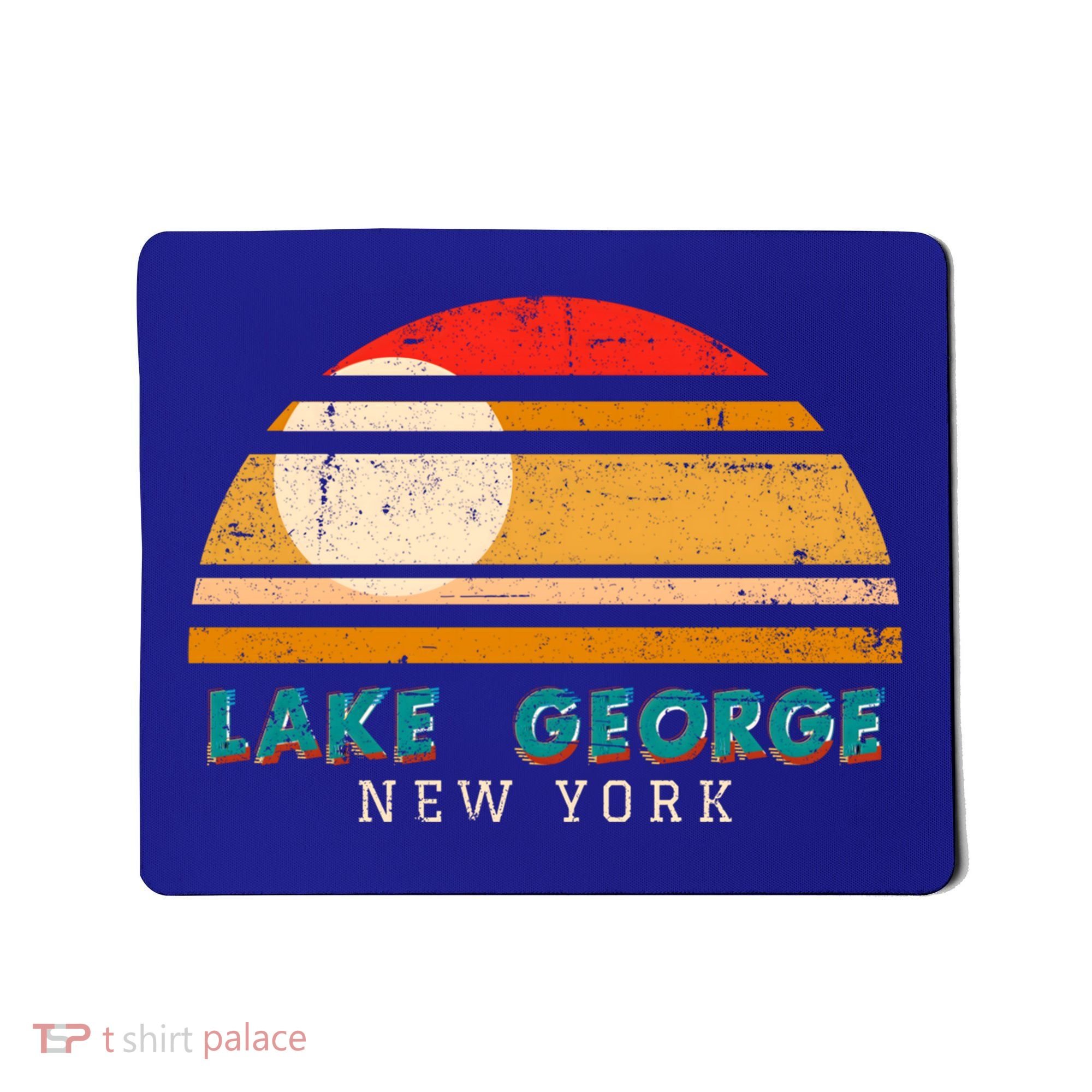 Lake George Ny Product Meaningful Gift Distressed Sunset Lake George Print Gift Mousepad