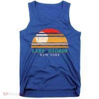 Lake George Ny Product Meaningful Gift Distressed Sunset Lake George Print Gift Tank Top thumb 0