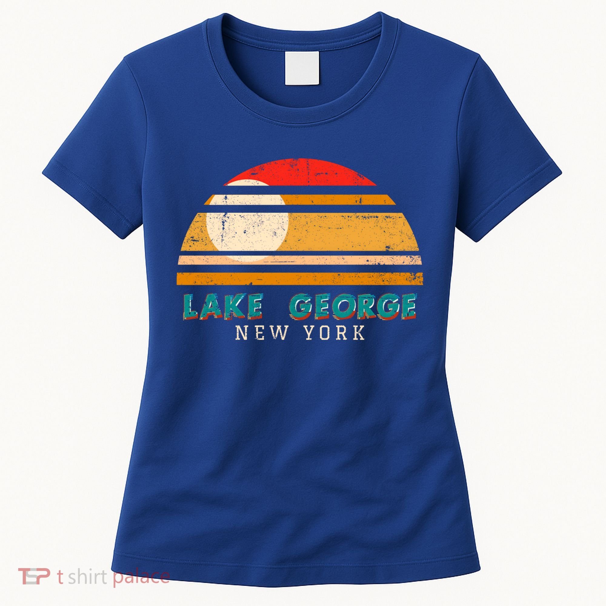 Lake George Ny Product Meaningful Gift Distressed Sunset Lake George Print Gift Women's T-Shirt