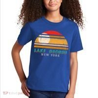 Lake George Ny Product Meaningful Gift Distressed Sunset Lake George Print Gift Kids T-Shirt thumb 2