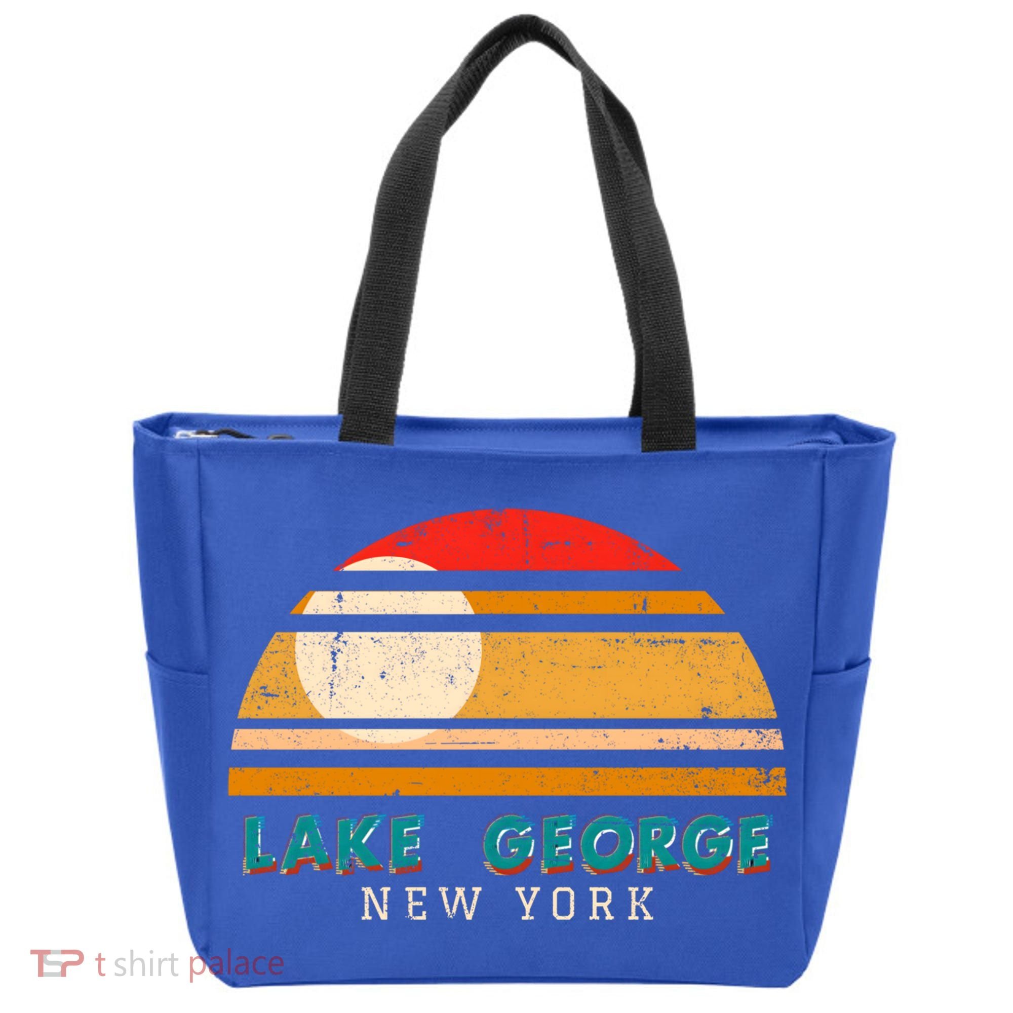 Lake George Ny Product Meaningful Gift Distressed Sunset Lake George Print Gift Tote Bag