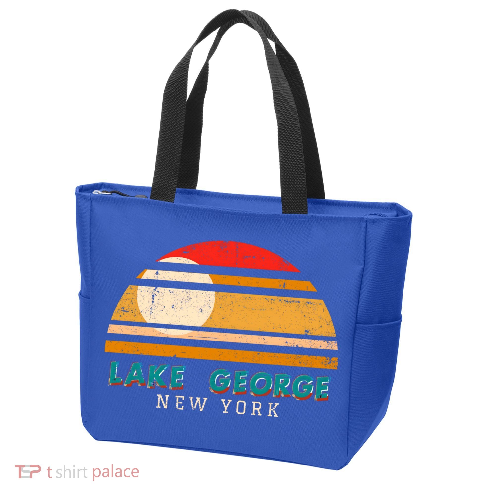 Lake George Ny Product Meaningful Gift Distressed Sunset Lake George Print Gift Tote Bag