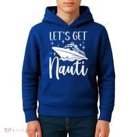 Let's Get Nauti Cruising Vacation Family Trip Gift Kids Hoodie thumb 4