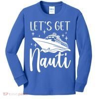 Let's Get Nauti Cruising Vacation Family Trip Gift Kids Long Sleeve Shirt thumb 0