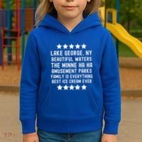 Lake George New York Beautiful Waters Amusement Parks Fun Kids Hoodie thumb 3