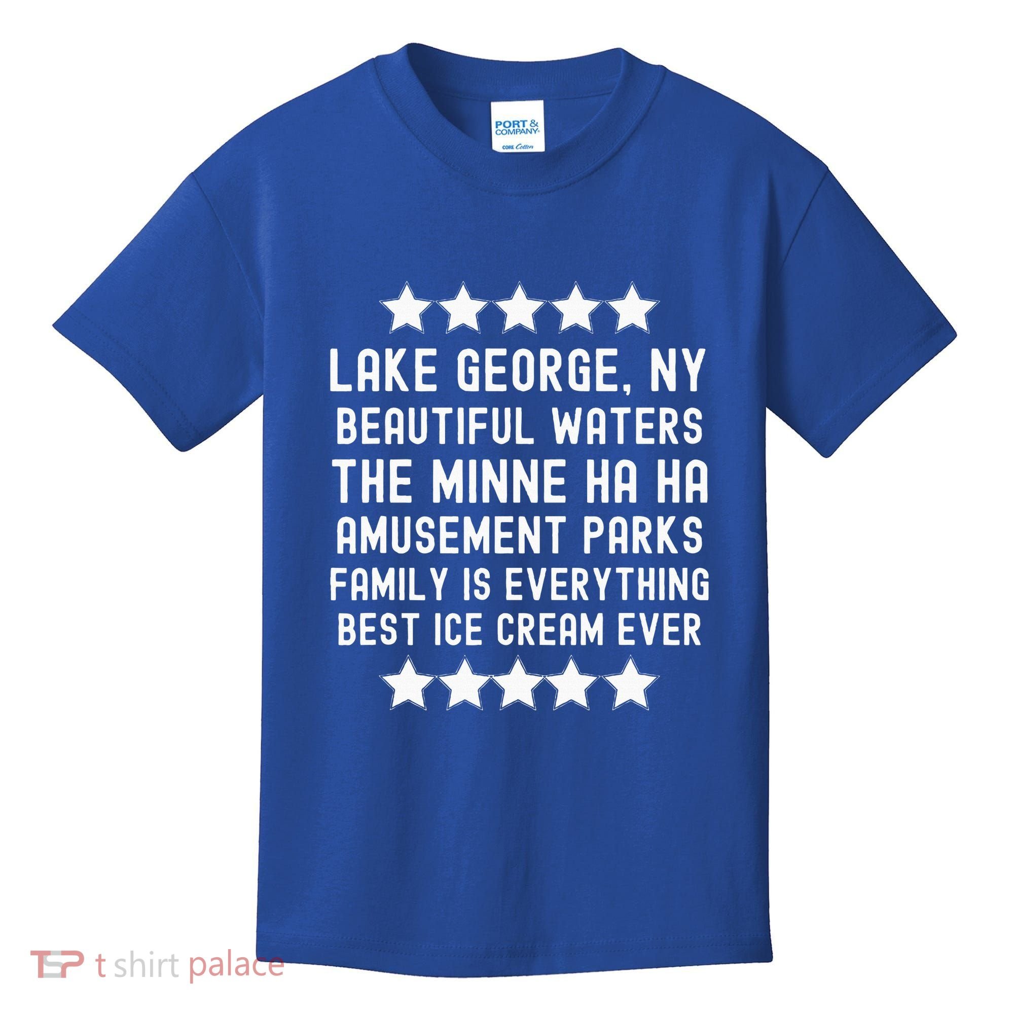 Lake George New York Beautiful Waters Amusement Parks Fun Kids T-Shirt