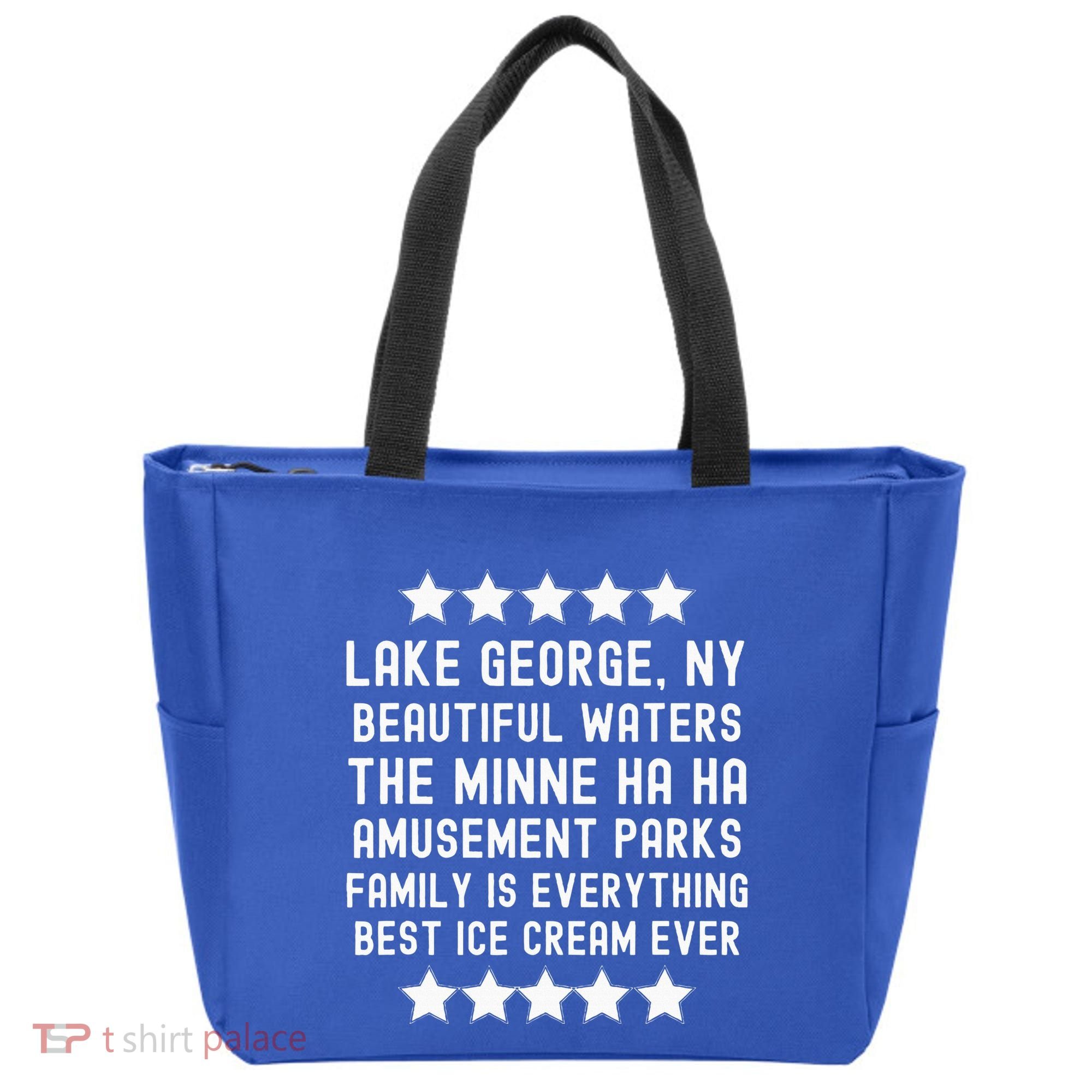 Lake George New York Beautiful Waters Amusement Parks Fun Tote Bag