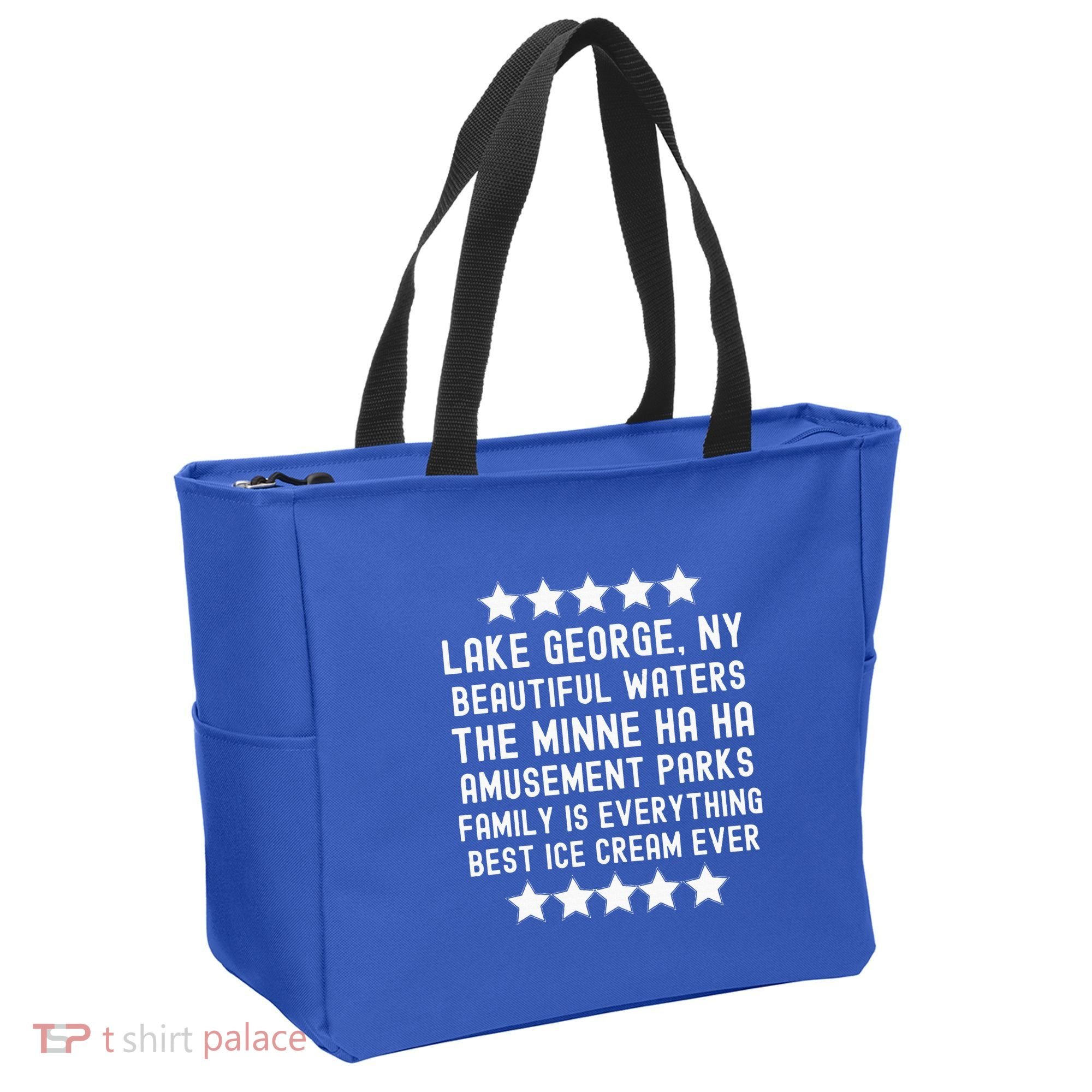 Lake George New York Beautiful Waters Amusement Parks Fun Tote Bag