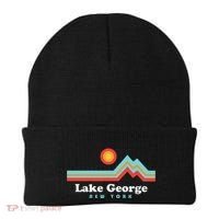 Lake George New York Sunset Mountains Beanie thumb 0