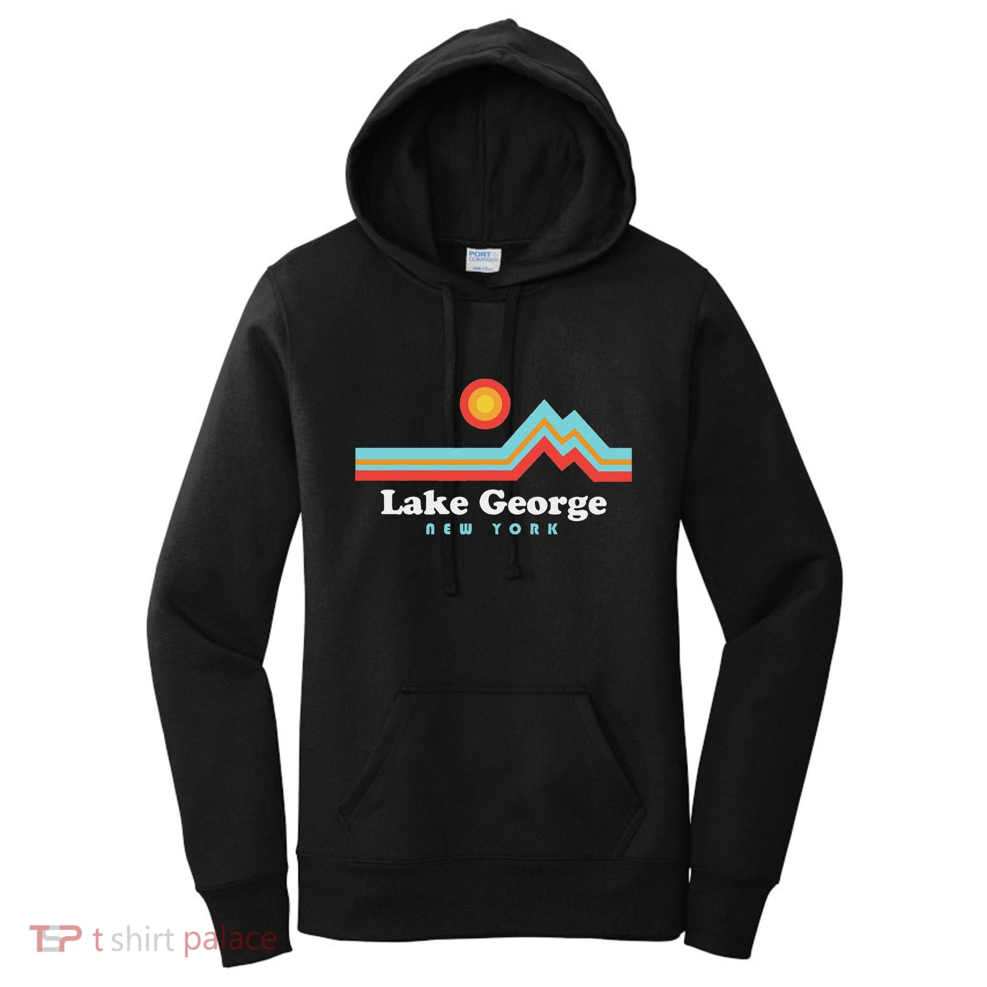 Lake George New York Sunset Mountains Women's Hoodie