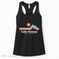 Lake George New York Sunset Mountains Women's Tank Top thumb 0